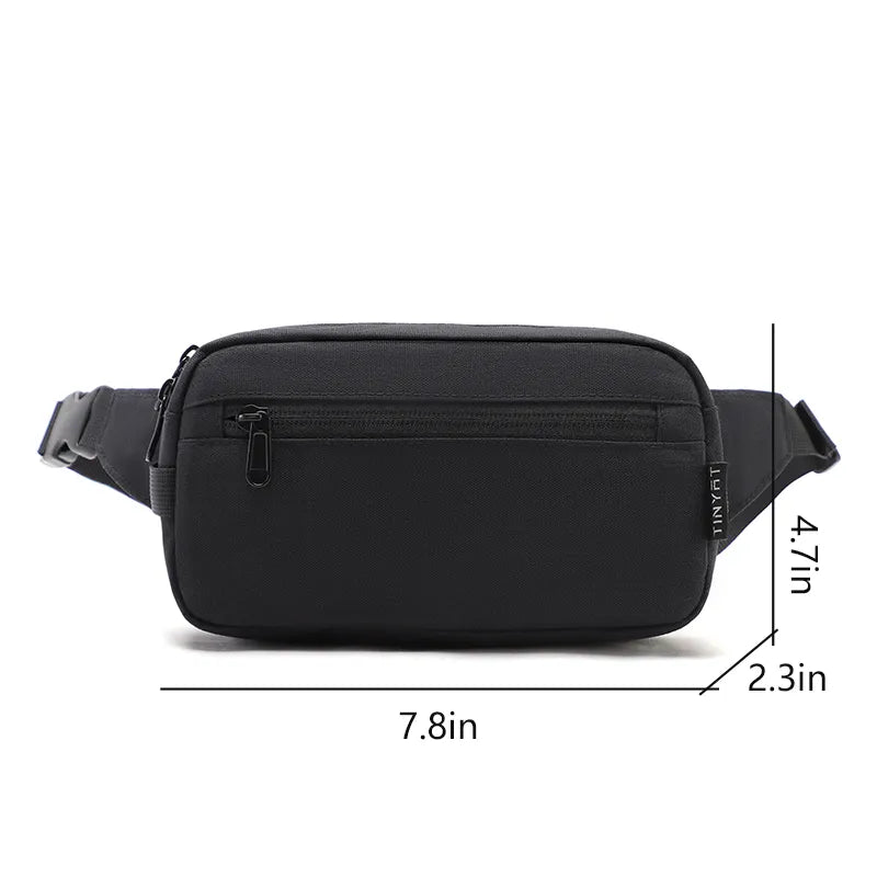 Black Fanny Pack Belt Bag: Murse Man Purse | Waist Bag - Man Purse Co