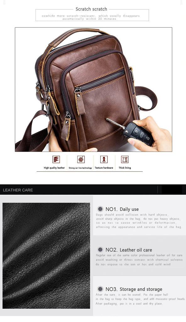 Genuine Leather Bag Crossbody Bags: Murse Man Purse | Mens Bag | Pouch Waist Bag - Man Purse Co