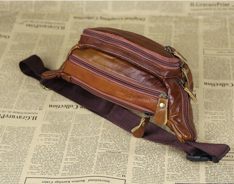Genuine Leather Waist Packs Men: Murse Man Purse | Mens Bag | Pouch Waist  Bag - Man Purse Co