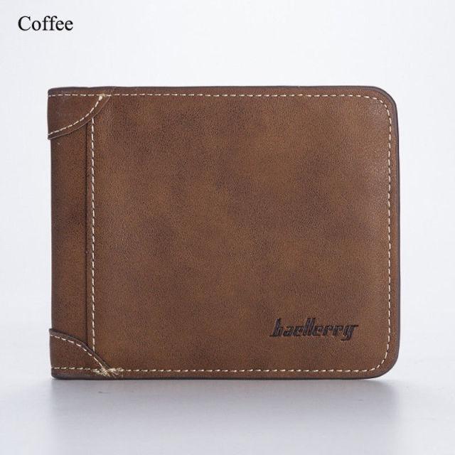 Luxury Men's Business Wallet Leather Solid Slim Wallets Men Bifold Short  Credit Card Holders Coin Purses Business Purse Men Price in Nepal