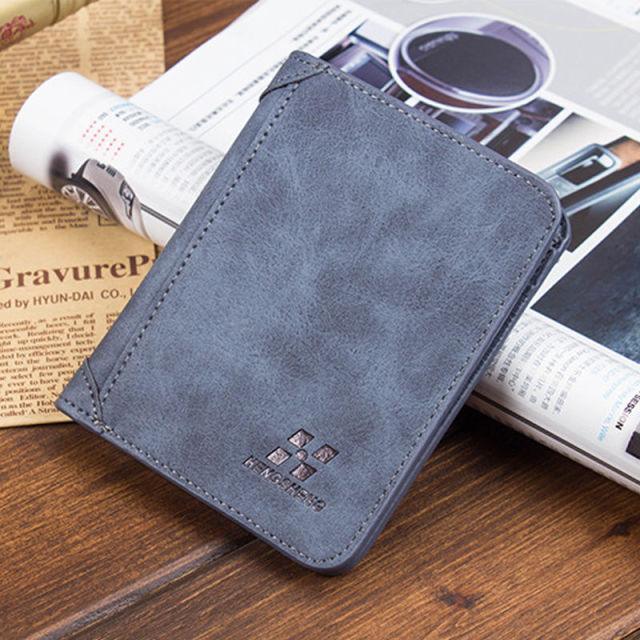 Rfid Pu Leather Men Wallets Money Bag Slim Thin Man Card Holder Men Small  Short Purse Male White Wallet Billfold Dad Gifts Business Card Cover Slim  Lightweight Portable Cash Money ID Card